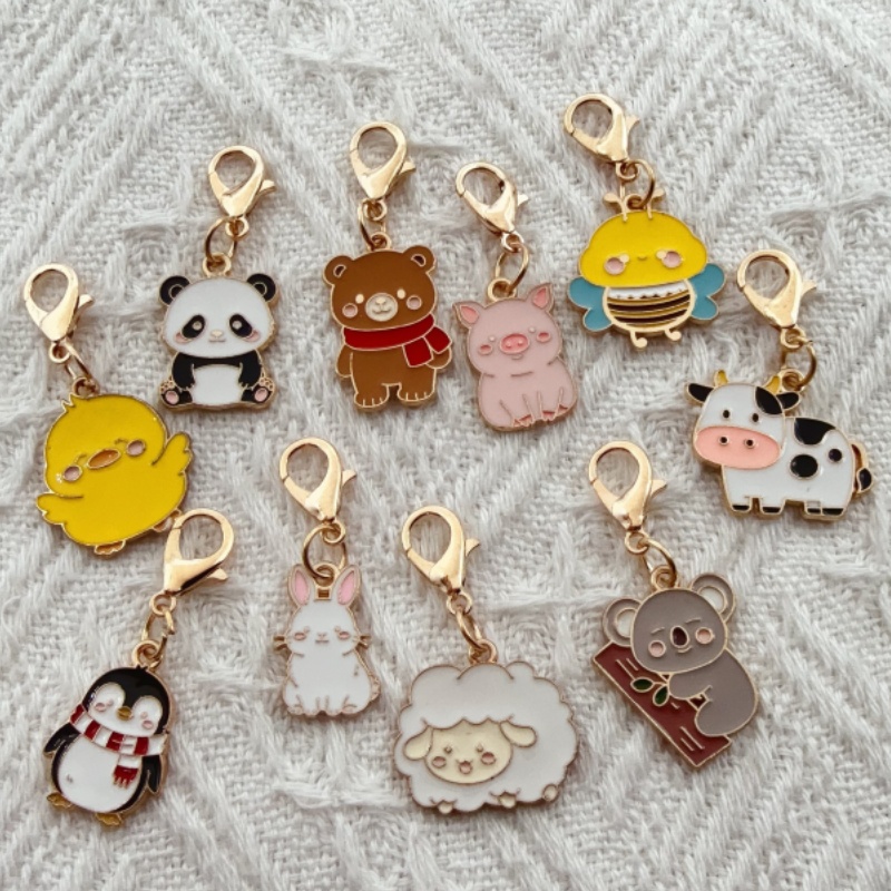 Party Favor Bag - Portachiavi in lega con animali dei