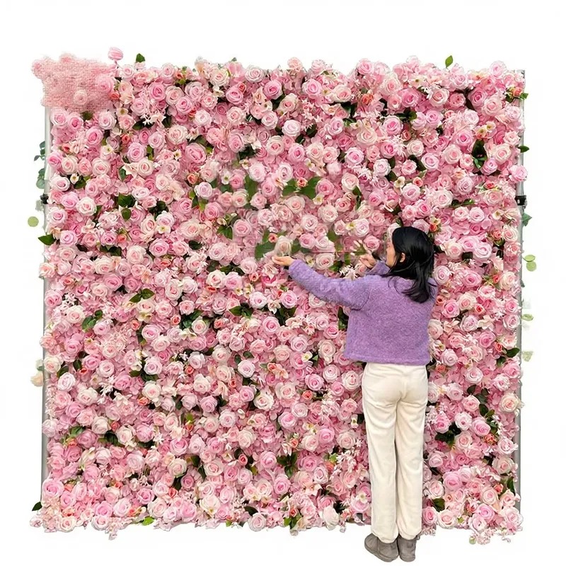 Flower Wall Panel - Pannello di Fiori Artificiali in Seta