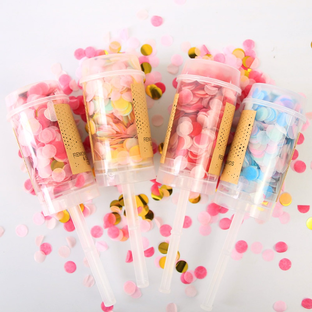 Confetti Cannon Tube - 1 pz rotondo Push Up coriandoli