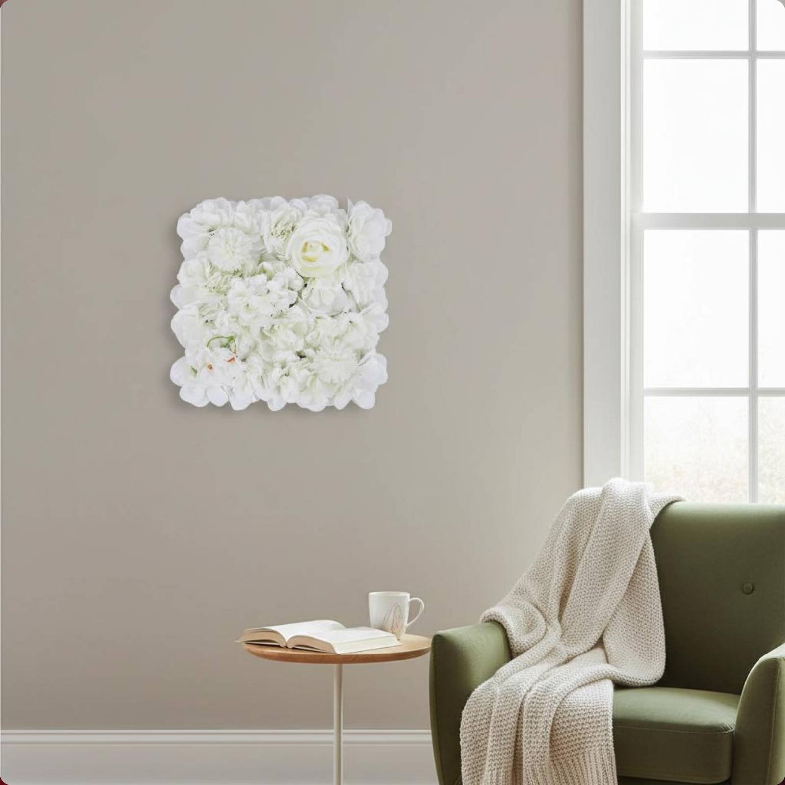 Flower Wall Panel - Pannello Murale di Fiori Artificiali Facile