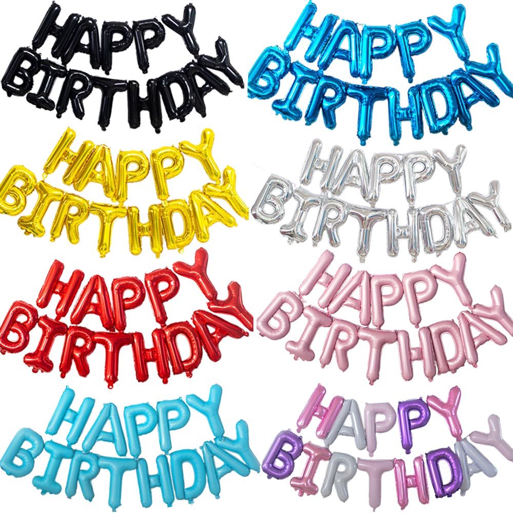 Party Banner Gold - Palloncini decorativi di buon compleanno Rosa