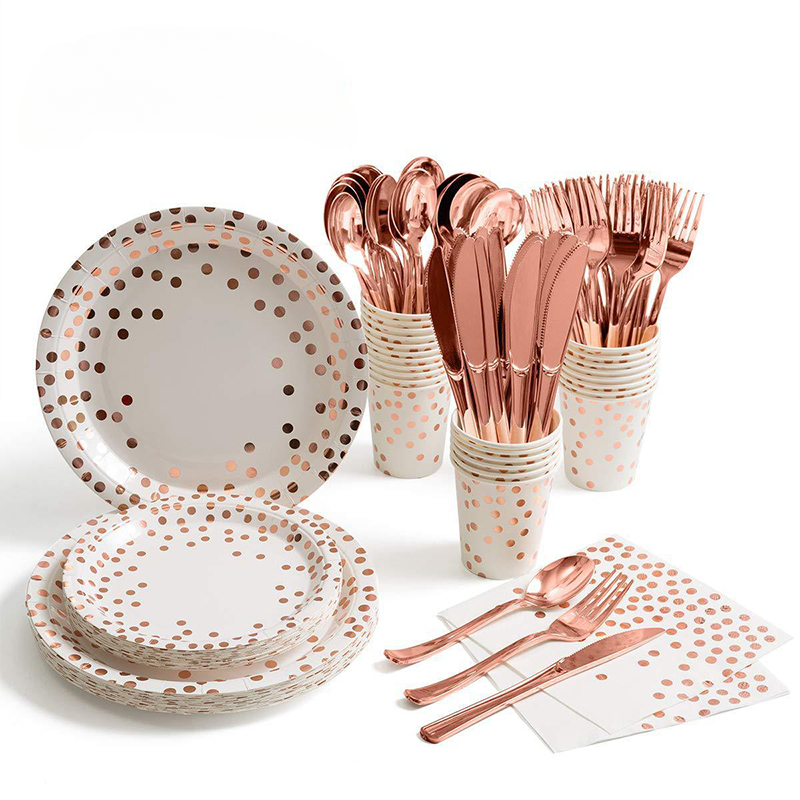 Table Cloth Disposable - Kit di stoviglie per feste in