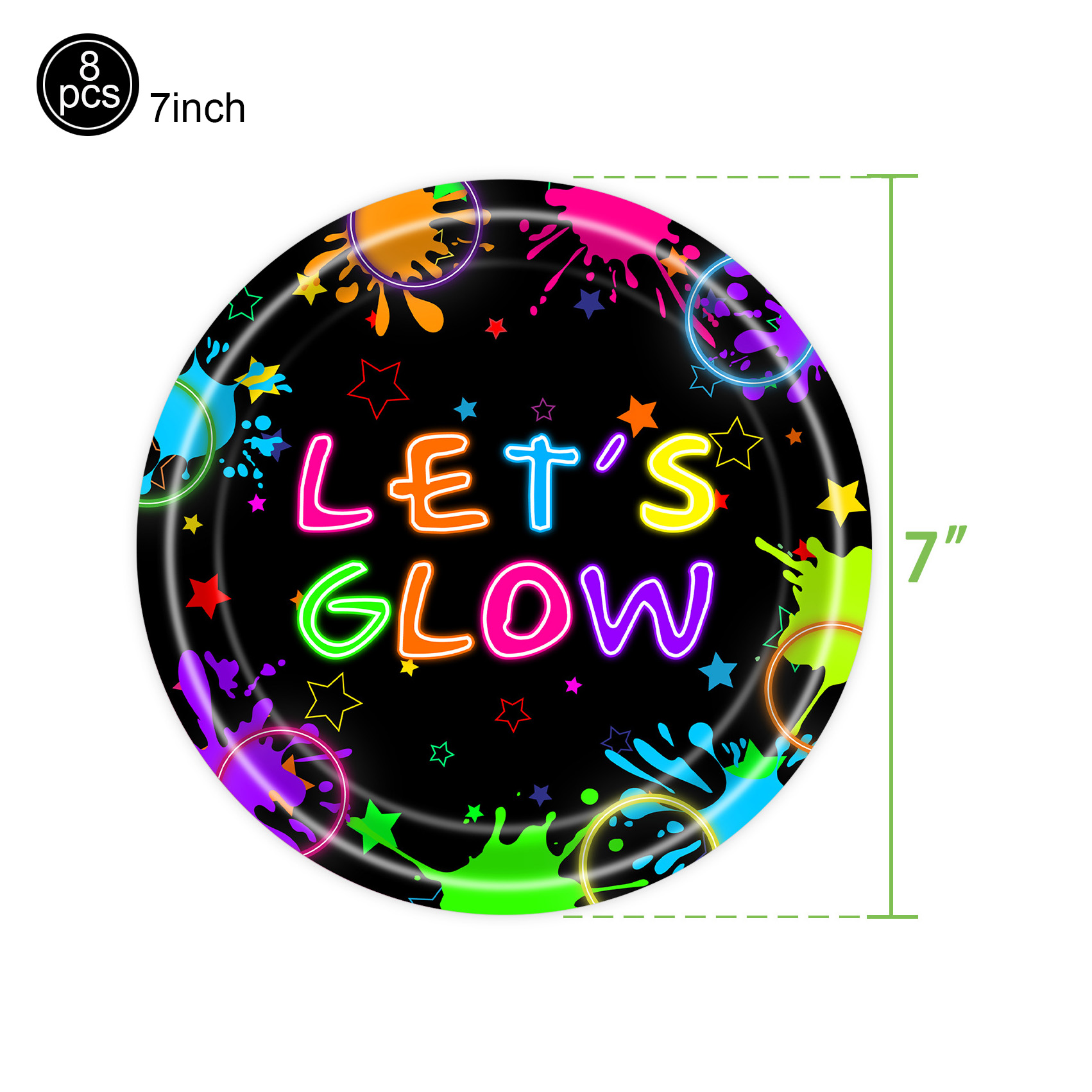 Let'S Party Event Supply - Articoli per Feste Neon: Piatti, Bicchieri