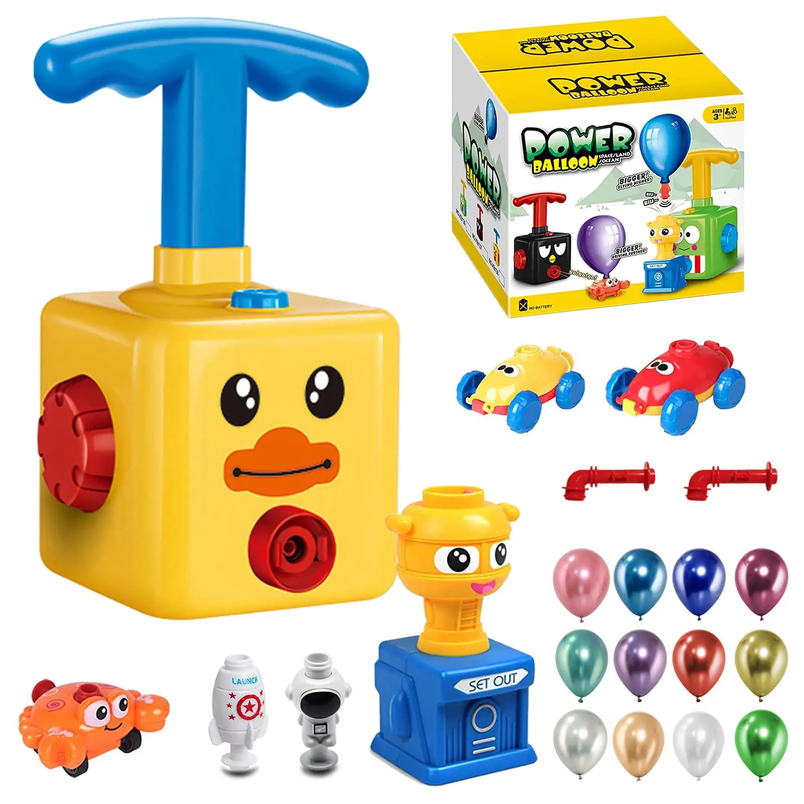 Balloon Pump Hand - Lanciatore di palloncini giocattoli per auto