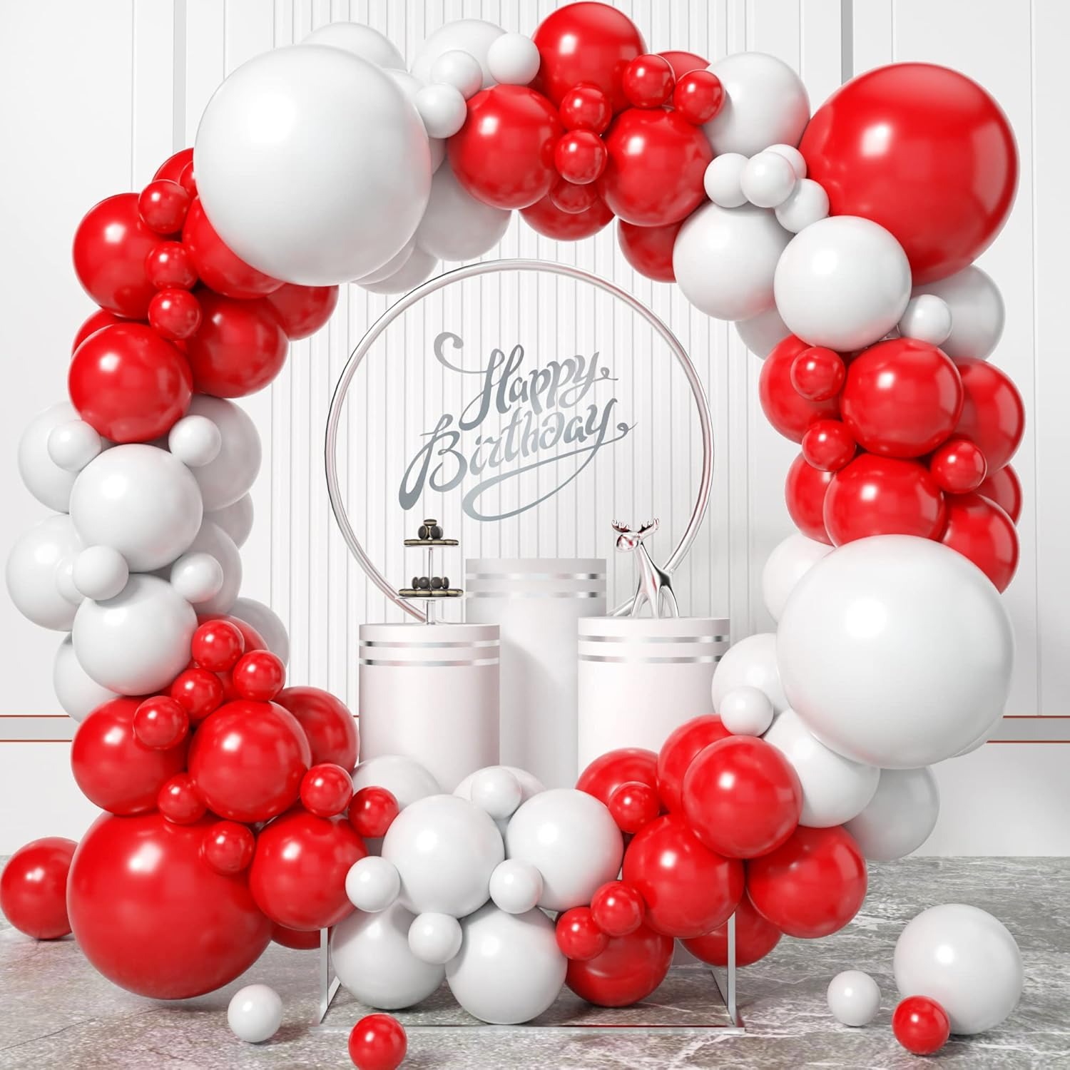 Balloon Arch Kit - Kit arco ghirlanda di palloncini rossi