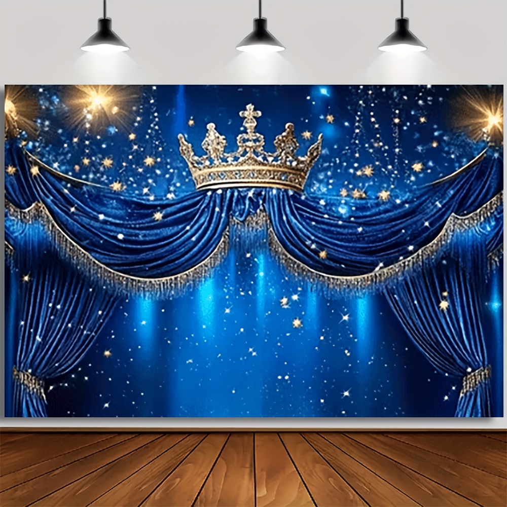 Party Banner Gold - 1 striscione Royal Blue Gold Starlight