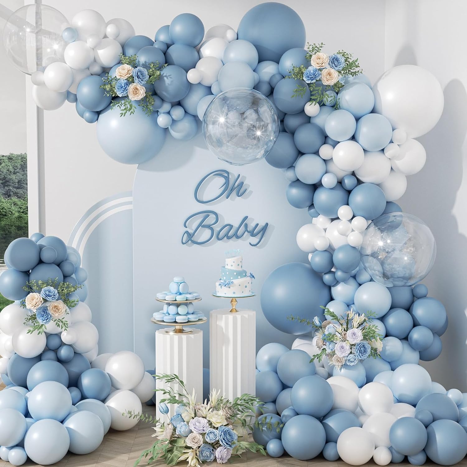 Balloon Arch Kit - Kit Arco di Palloncini Blu Polvere