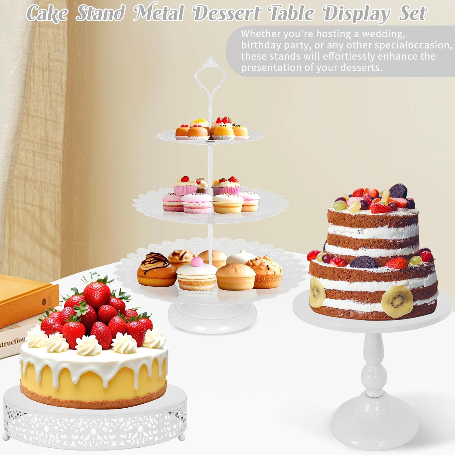 Set da 8 pezzi per esposizione - Cupcake Stand Tier recensione e prezzo