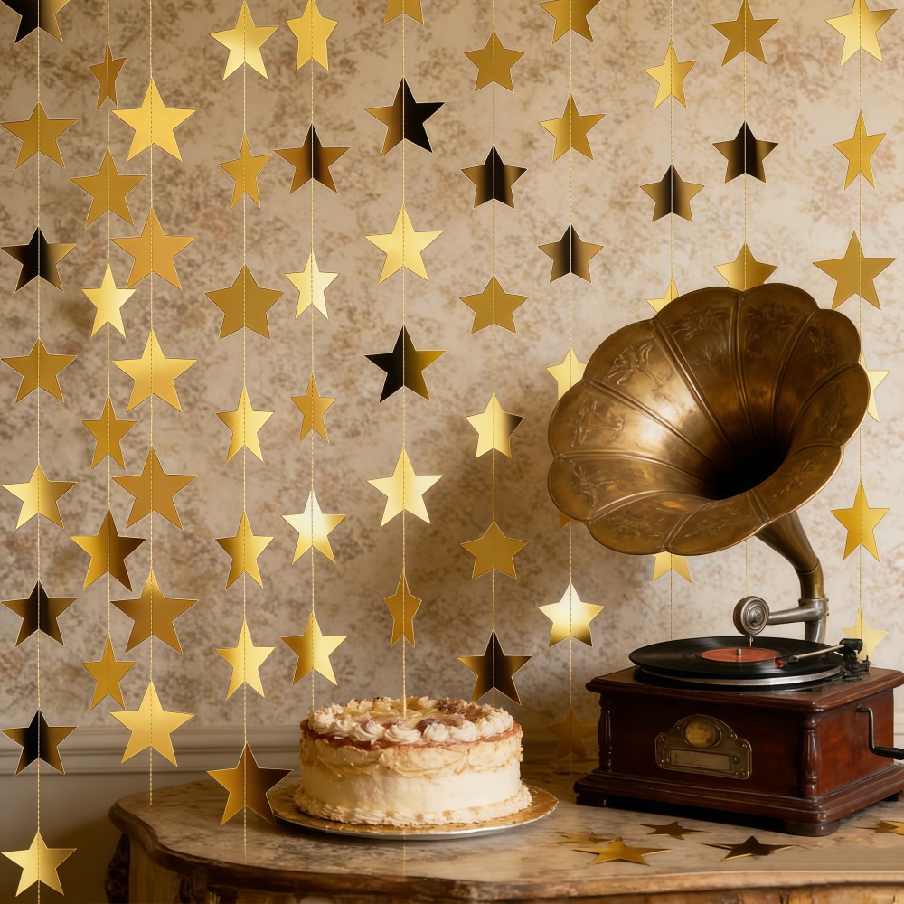 1 pz Ghirlanda a Stella a Cinq - Party Banner Gold recensione e prezzo