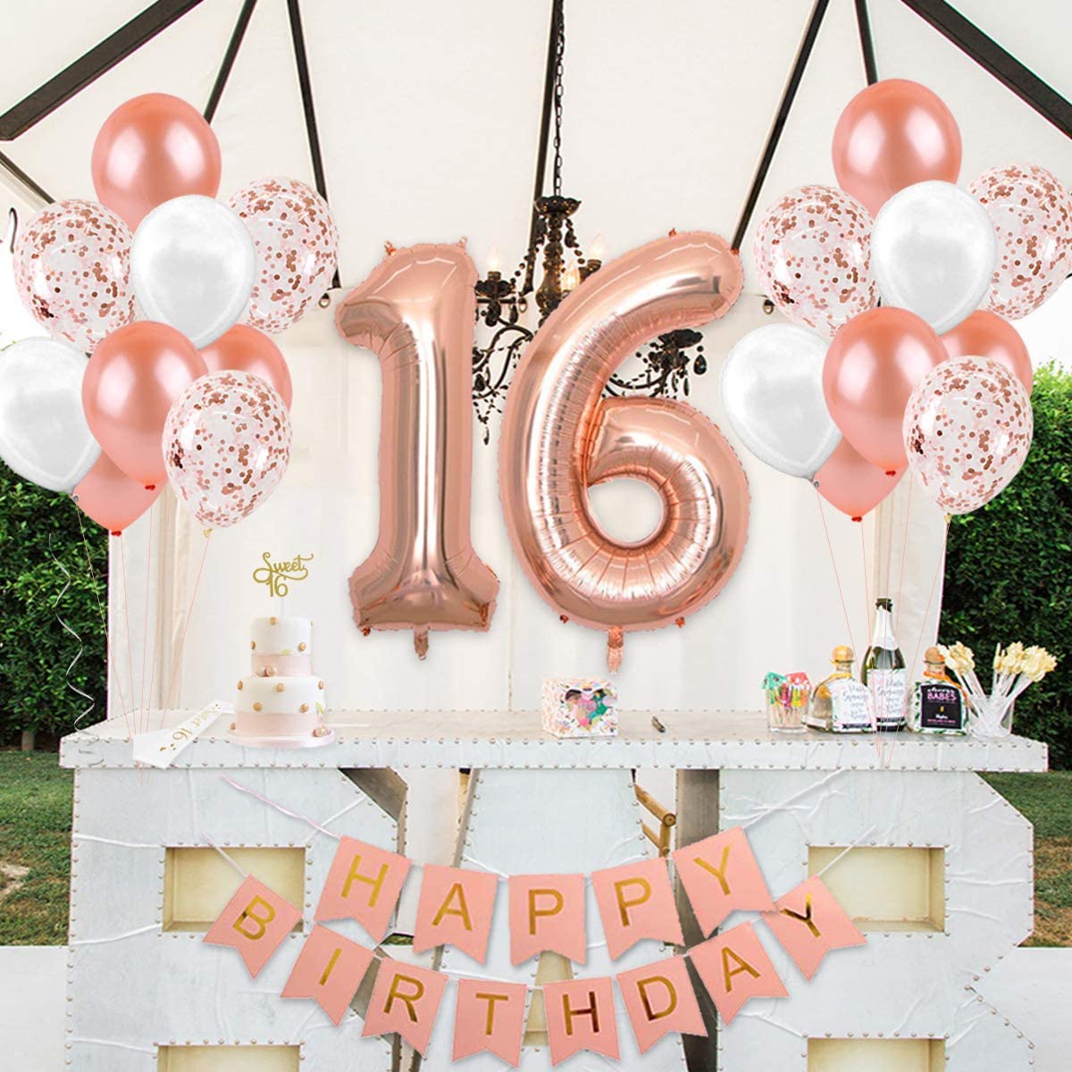 Decorazioni per il 16° complea - Party Banner Gold recensione e prezzo