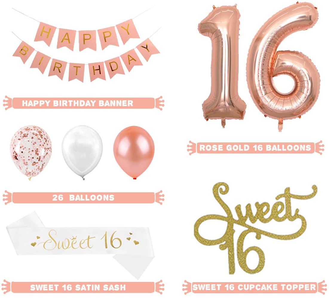 Decorazioni per il 16° complea - Party Banner Gold recensione e prezzo