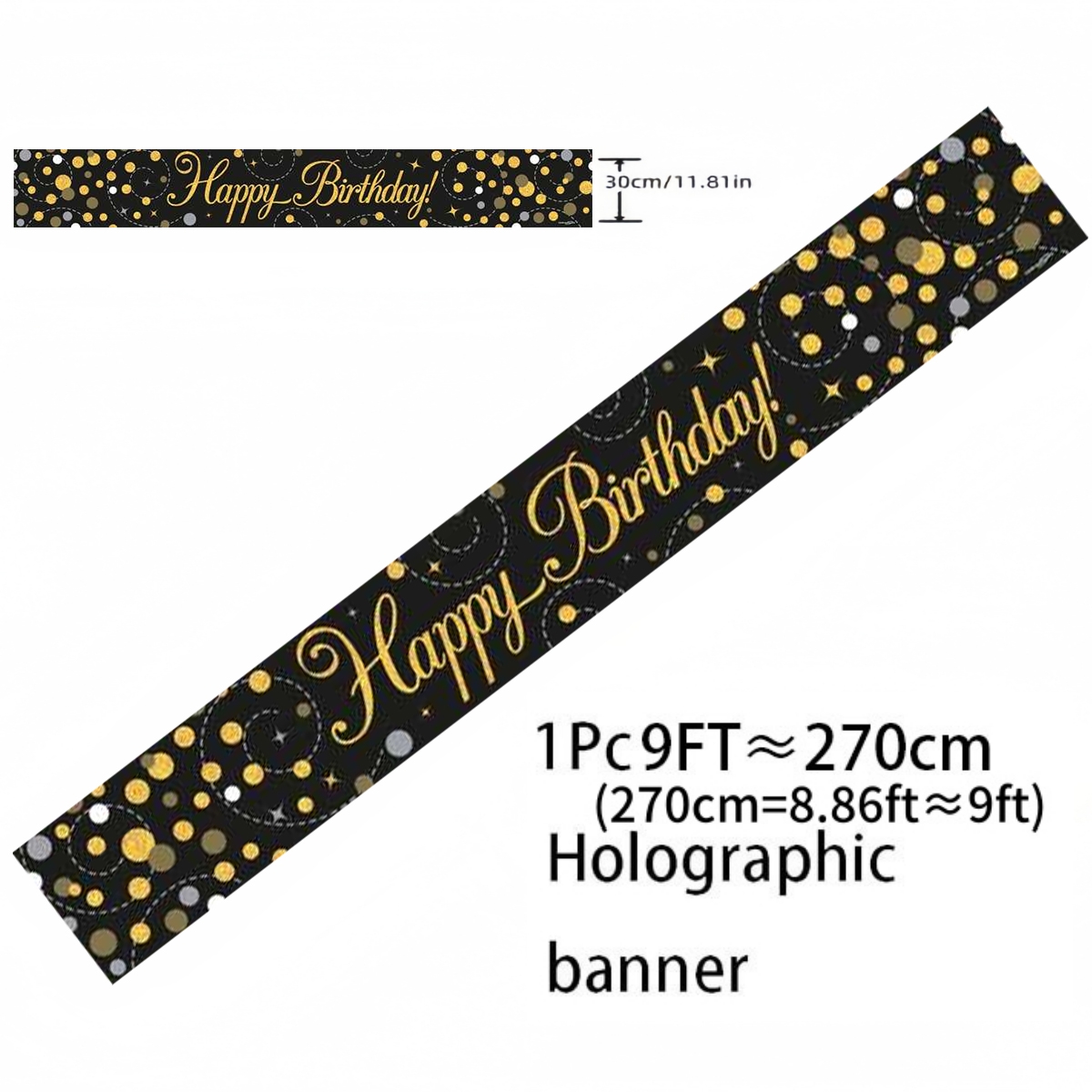 Striscione Olografico Nero e O - Party Banner Gold recensione e prezzo